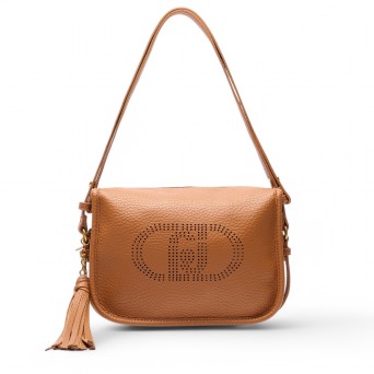 LIU JO - Borsa a spalla con logo traforato