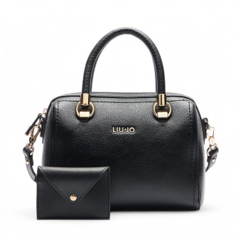 LIU JO - Hand bag with logo and removable clutch bag