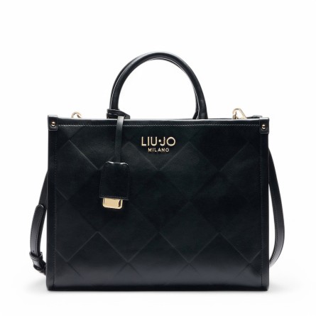 LIU JO - Borsa a mano con logo e charm