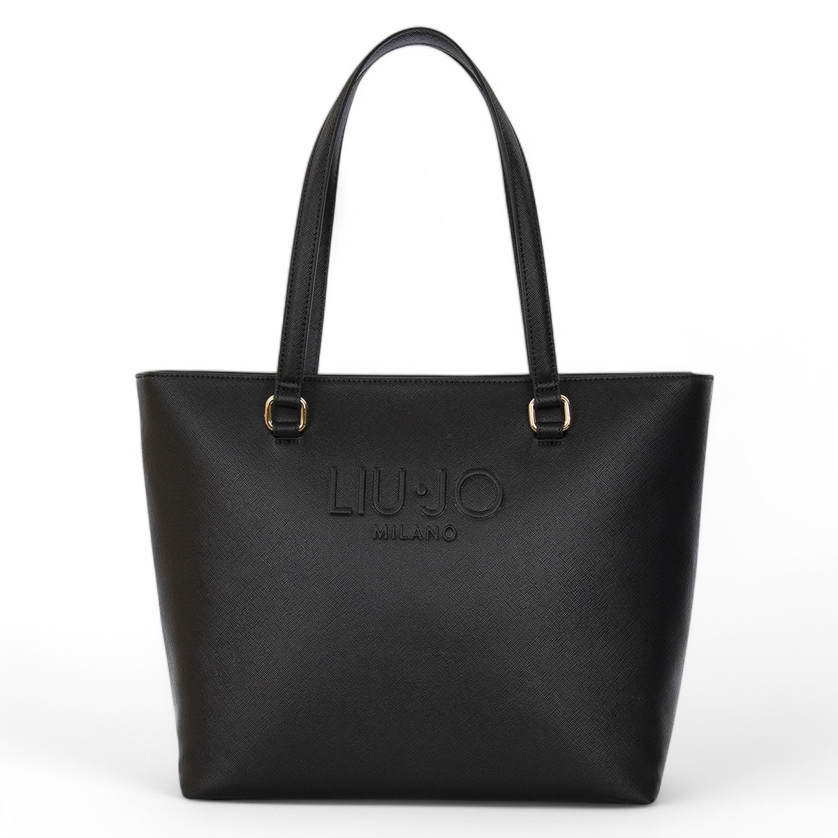 LIU JO - Tote bag with logo embossed - AA5321E0087-NERO