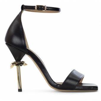 WO MILANO - Sandale cuir avec talon en métal