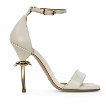 WO MILANO - Sandale cuir avec talon en métal