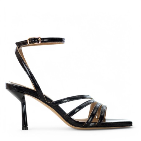 WO MILANO - Sandal multifascia aus glänzendem Leder