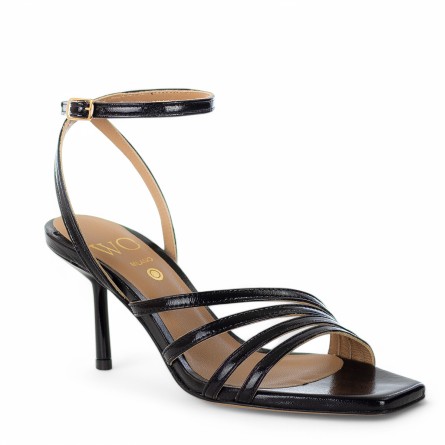 WO MILANO - Sandale multifascia en cuir brillant