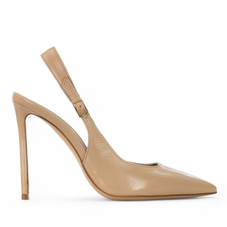 WO MILANO - Glossy leather slingback