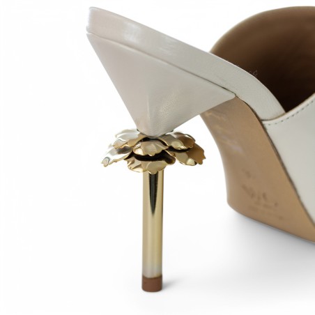 WO MILANO - Sandal shiny leather with metal heel