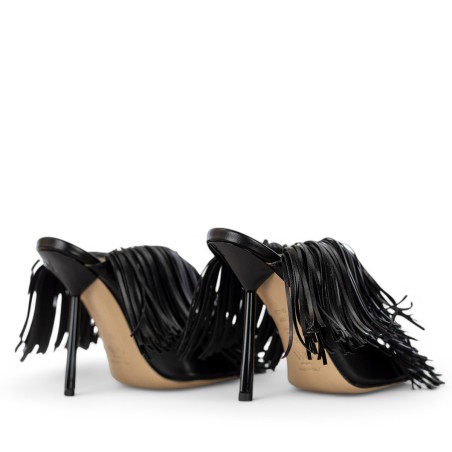 WO MILANO - Sandalia cuero con flecos por todas partes