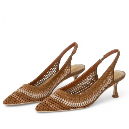 CHICONIC - Slingback in vero intrecciato