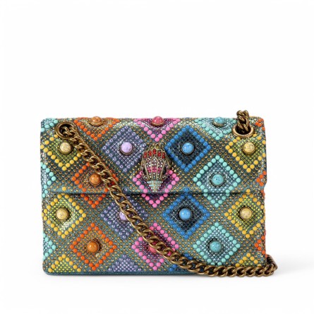 KURT GEIGER - Borsa multicolore con pietre