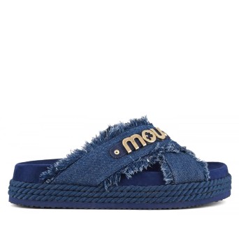 MOU - Sandalia Denim entrecruzado
