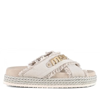 MOU - Sandalo Criss-cross Denim