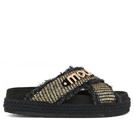 MOU - Sandalo Criss-cross Rope Raffia