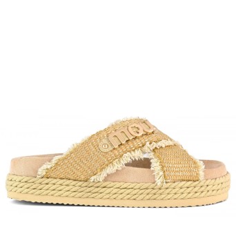 MOU - Sandalo Criss-cross Rope Raffia