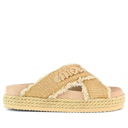 MOU - Sandalo Criss-cross Rope Raffia