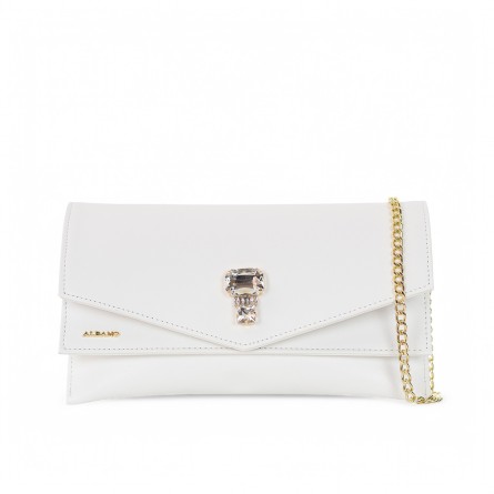 ALBANO - Bolso de mano con accesorio ornamental y logotipo