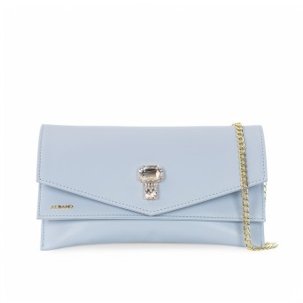 ALBANO - Pochette con accessorio ornamentale e logo