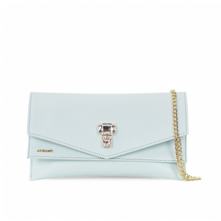ALBANO - Pochette con accessorio ornamentale e logo
