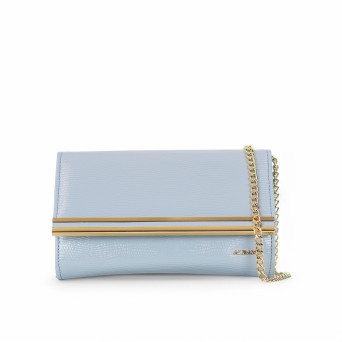 ALBANO - Lacquered leather clutch bag with python effect