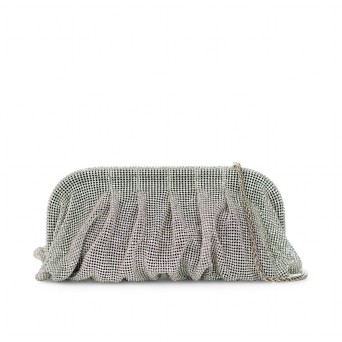 EXÉ - Fabric clutch bag with rhinestones