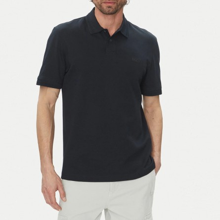 BOSS - Cotton interlock polo shirt with logo