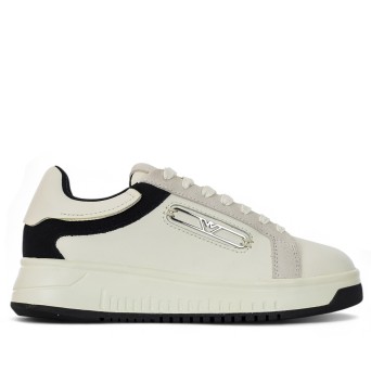 EMPORIO ARMANI - Turnschuhe aus Leder mit Eagle-Logo