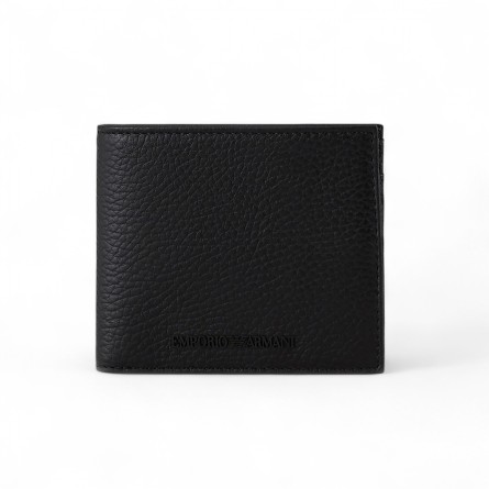 EMPORIO ARMANI - Portafoglio in pelle con logo