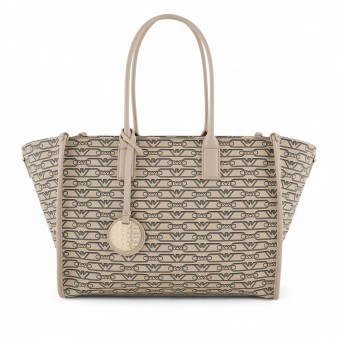 EMPORIO ARMANI - Shopper bag with all over monogram print