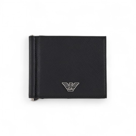EMPORIO ARMANI - Regenerated leather wallet with logo