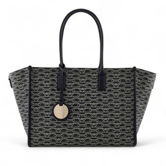 EMPORIO ARMANI - Shopper bag with all over monogram print