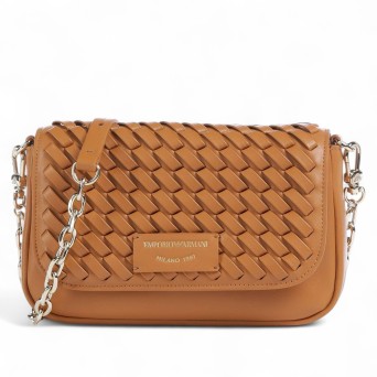 EMPORIO ARMANI - Woven leather shoulder bag