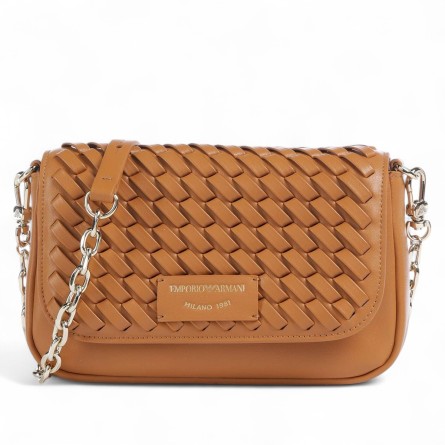 EMPORIO ARMANI - Woven leather shoulder bag