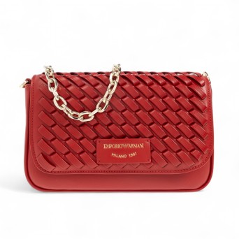 EMPORIO ARMANI - Woven leather shoulder bag