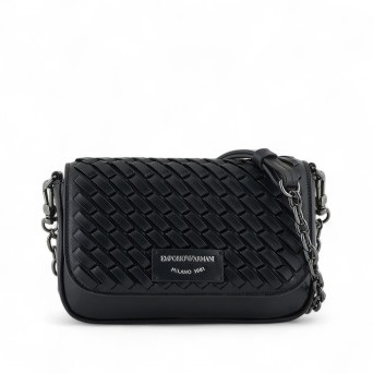 EMPORIO ARMANI - Bandolera de piel tejida
