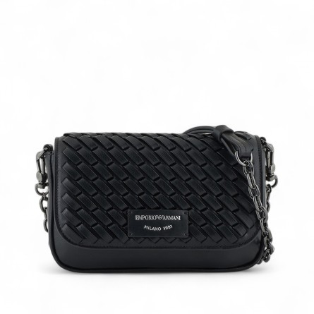 EMPORIO ARMANI - Woven leather shoulder bag