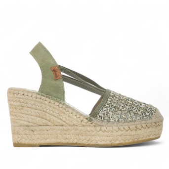 VIDORRETA - Espadrillas con zeppa Kaki