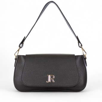 JOHN RICHMOND - Borsa a spalla in pelle con logo in metallo