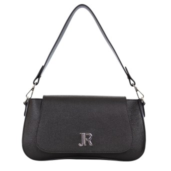 JOHN RICHMOND - Leather shoulder bag with metal logo