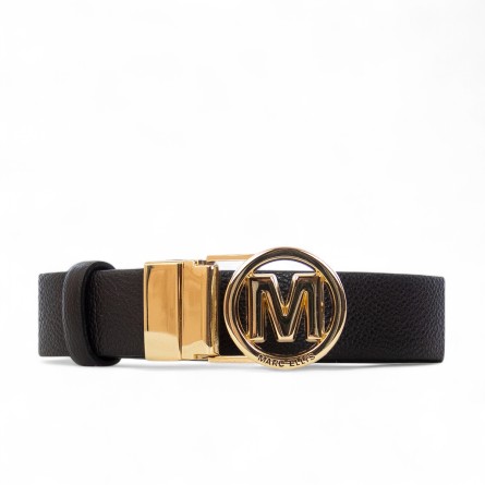 MARC ELLIS - Reversible genuine leather belt with monogrammed logo