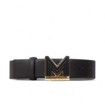 MARC ELLIS - Cintura in vera pelle con logo monogramma