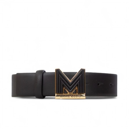 MARC ELLIS - Cintura in vera pelle con logo monogramma