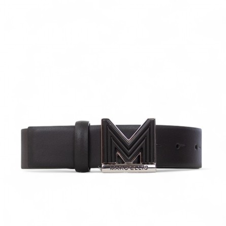 MARC ELLIS - Cintura in vera pelle con logo monogramma