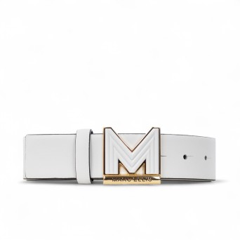 MARC ELLIS - Cintura in vera pelle con logo monogramma