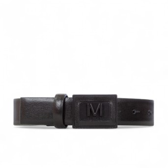 MARC ELLIS - Genuine leather belt with monogrammed logo