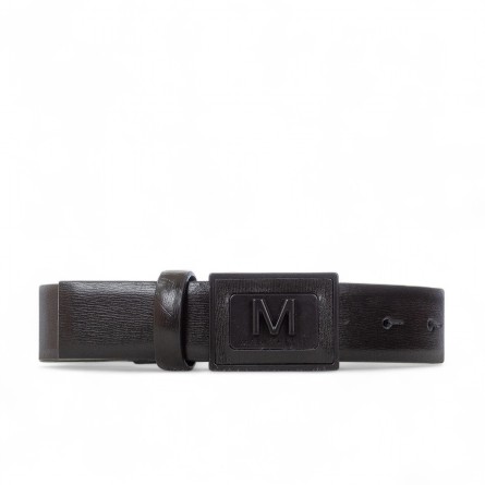 MARC ELLIS - Cintura in vera pelle con logo monogramma