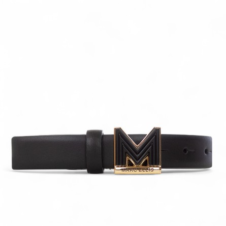 MARC ELLIS - Cintura in vera pelle con logo monogramma