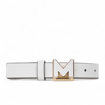 MARC ELLIS - Cintura in vera pelle con logo monogramma