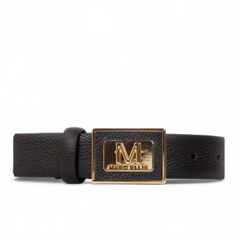 MARC ELLIS - Cintura in vera pelle con logo monogramma
