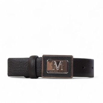 MARC ELLIS - Cintura in vera pelle con logo monogramma