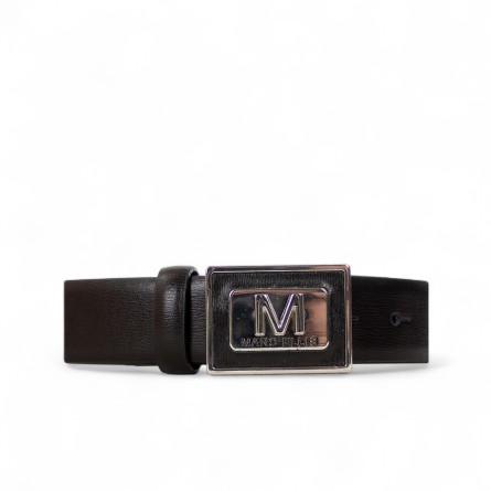 MARC ELLIS - Cintura in vera pelle con logo monogramma