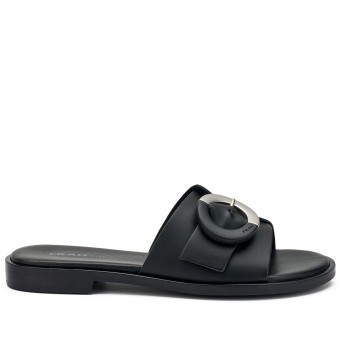 FRAU - Sandal leather with maxi buckle
